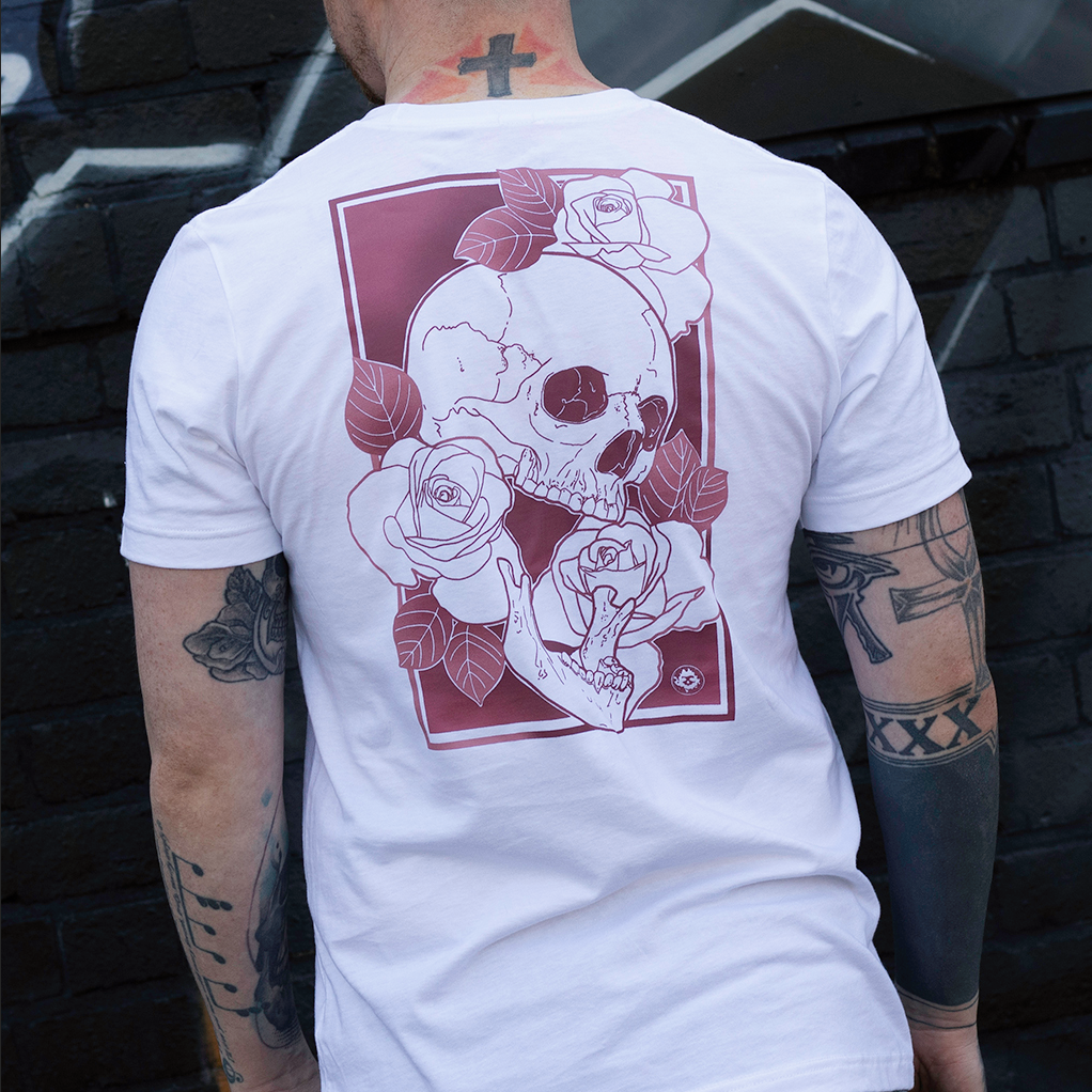 Jaw Breaker White T-Shirt with Pink